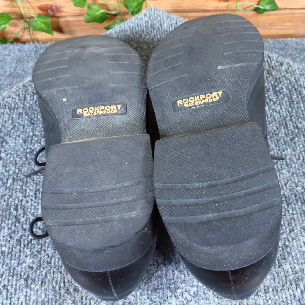 Rockport APM72481 Mens Waterproof Derby Shoes Sz 9.5 M Work Dress Black Leather
